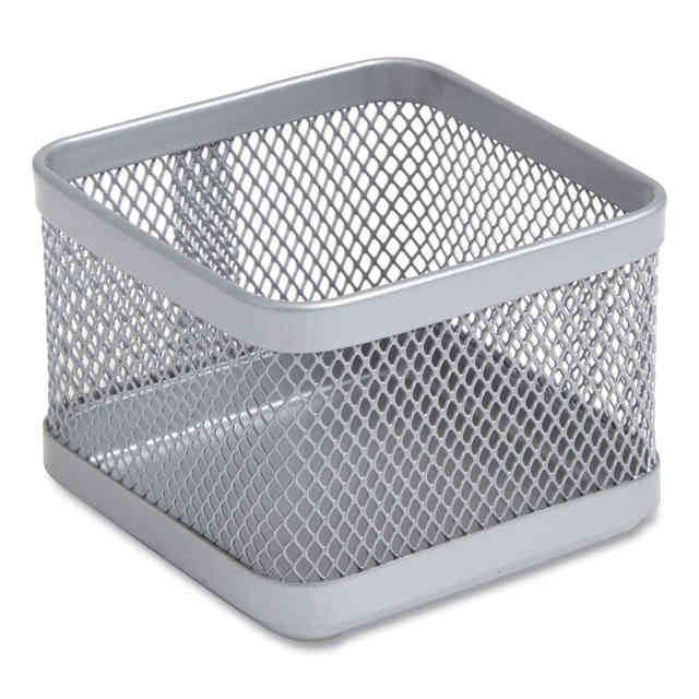 Small Stackable Wire Mesh Accessory Holder, 3.46 x 3.46 x 2.75, Black Small Stackable Wire Mesh Accessory Holder, 3.46 x 3.46 x 2.75, Black