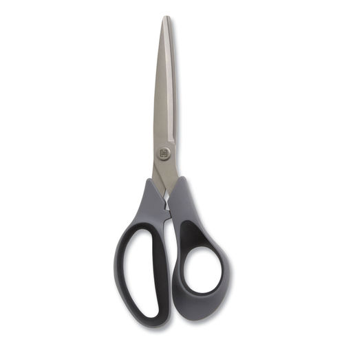 Tru Red Non-Stick Titanium-Coated Scissors, 7 Long, 2.88 Cut Length, Gun-Metal Gray Blades, Black/Gray Straight Handle