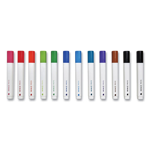 TRU RED™ Tank Dry Erase Markers, Chisel Tip, Black, 12/Pack