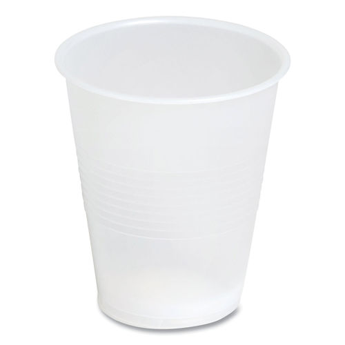 Perk Plastic Cold Cups, 16 oz, Red, 50/Pack