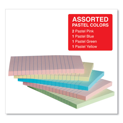 Self-Stick Note Pads, 3 x 3, Assorted Pastel Colors, 100 Sheets/Pad, 12  Pads/Pack