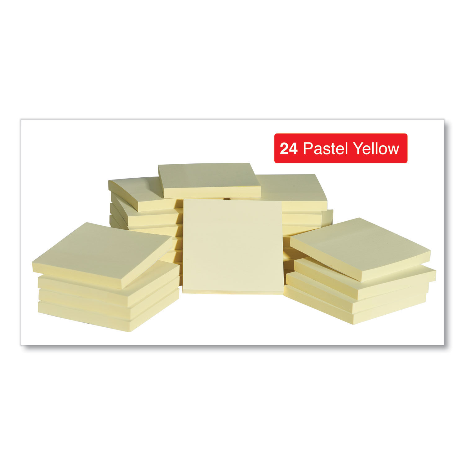 Universal UNV35672 Self-Stick Note Pads 3 in. x 5 in. - Yellow 100 Sheets (12/Pack)