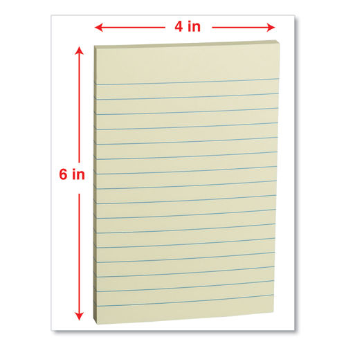 7530012858355 SKILCRAFT Self-Stick Note Pad, 4 x 6, Yellow, 100  Sheets/Pad, 12 Pads/Pack - ASE Direct