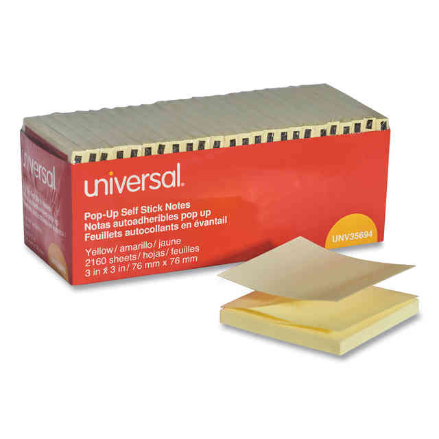Fan-Folded Self-Stick Pop-Up Note Pads Cabinet Pack, 3 Fan-Folded Self-Stick Pop-Up Note Pads Cabinet Pack, 3