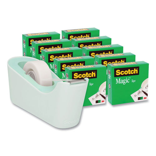 Scotch Magic Tape Desktop Dispenser Value Pack, 1 Core, 0.75 x 83.33 ft, Clear (MMM810C40BK)