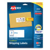 AVE8163 - Shipping Labels w/ TrueBlock Technology, Inkjet Printers, 2 x 4, White, 10/Sheet, 25 Sheets/Pack