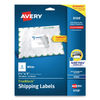 AVE8168 - Shipping Labels w/ TrueBlock Technology, Inkjet Printers, 3.5 x 5, White, 4/Sheet, 25 Sheets/Pack