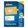 AVE8463 - Shipping Labels w/ TrueBlock Technology, Inkjet Printers, 2 x 4, White, 10/Sheet, 100 Sheets/Box