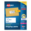 AVE5963 - Shipping Labels w/ TrueBlock Technology, Laser Printers, 2 x 4, White, 10/Sheet, 250 Sheets/Box