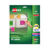 AVE6482 - High-Vis Removable Laser/Inkjet ID Labels w/ Sure Feed, 3.33 x 4, Neon, 72/PK