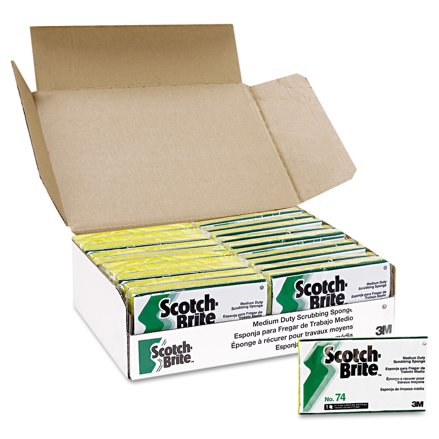 Scotch Brite Scrubbing Pads Green Box Of 20 - Office Depot