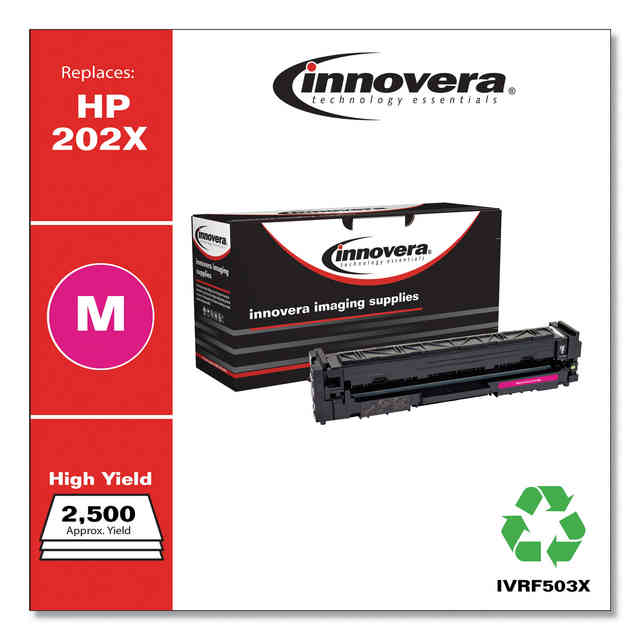 Remanufactured Cyan High-Yield Toner, Replacement for 202X (CF501X), 2,500 Page-Yield, Ships in 1-3 Business Days Remanufactured Cyan High-Yield Toner, Replacement for 202X (CF501X), 2,500 Page-Yield, Ships in 1-3 Business Days