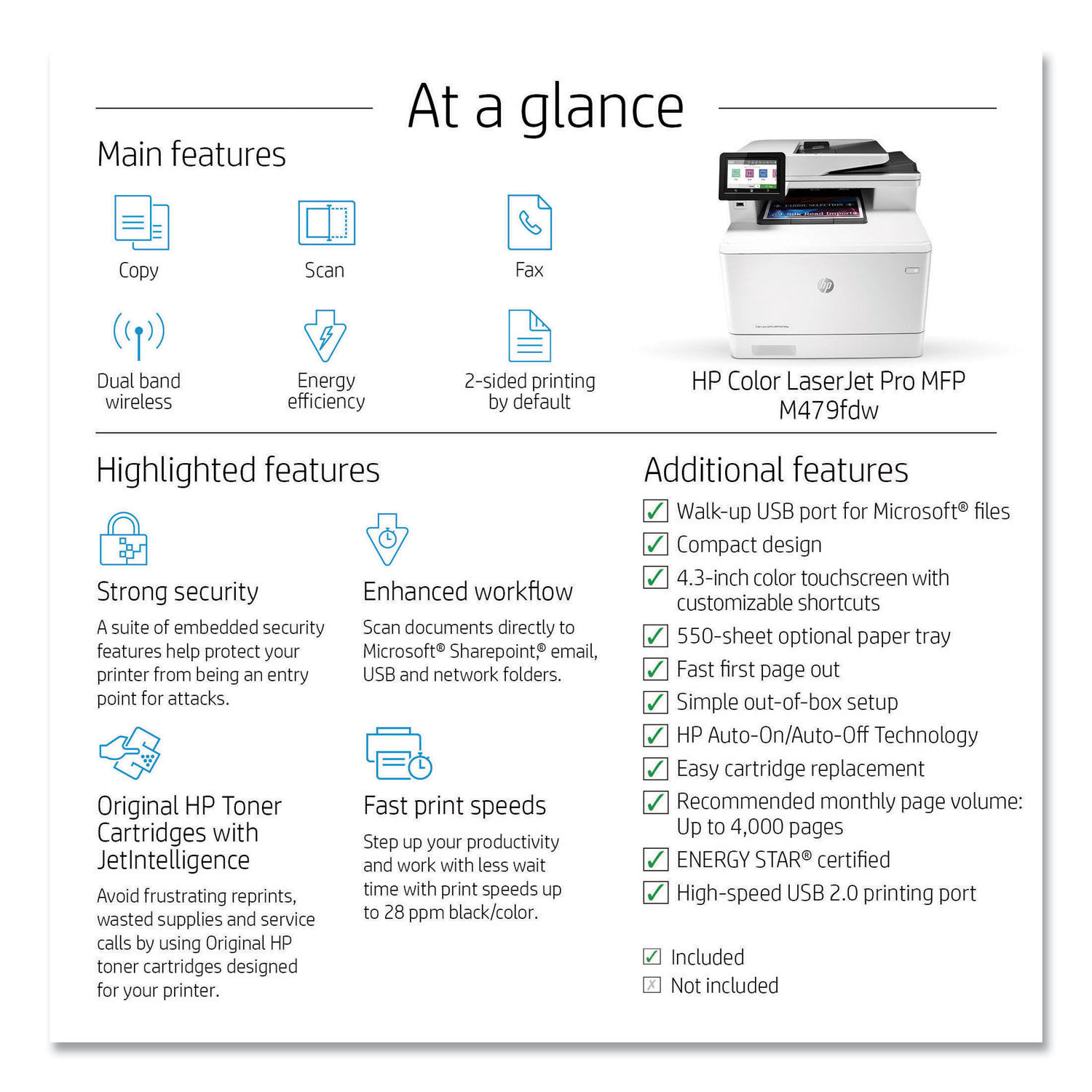 hp color laserjet pro mfp m479fdw dimensions