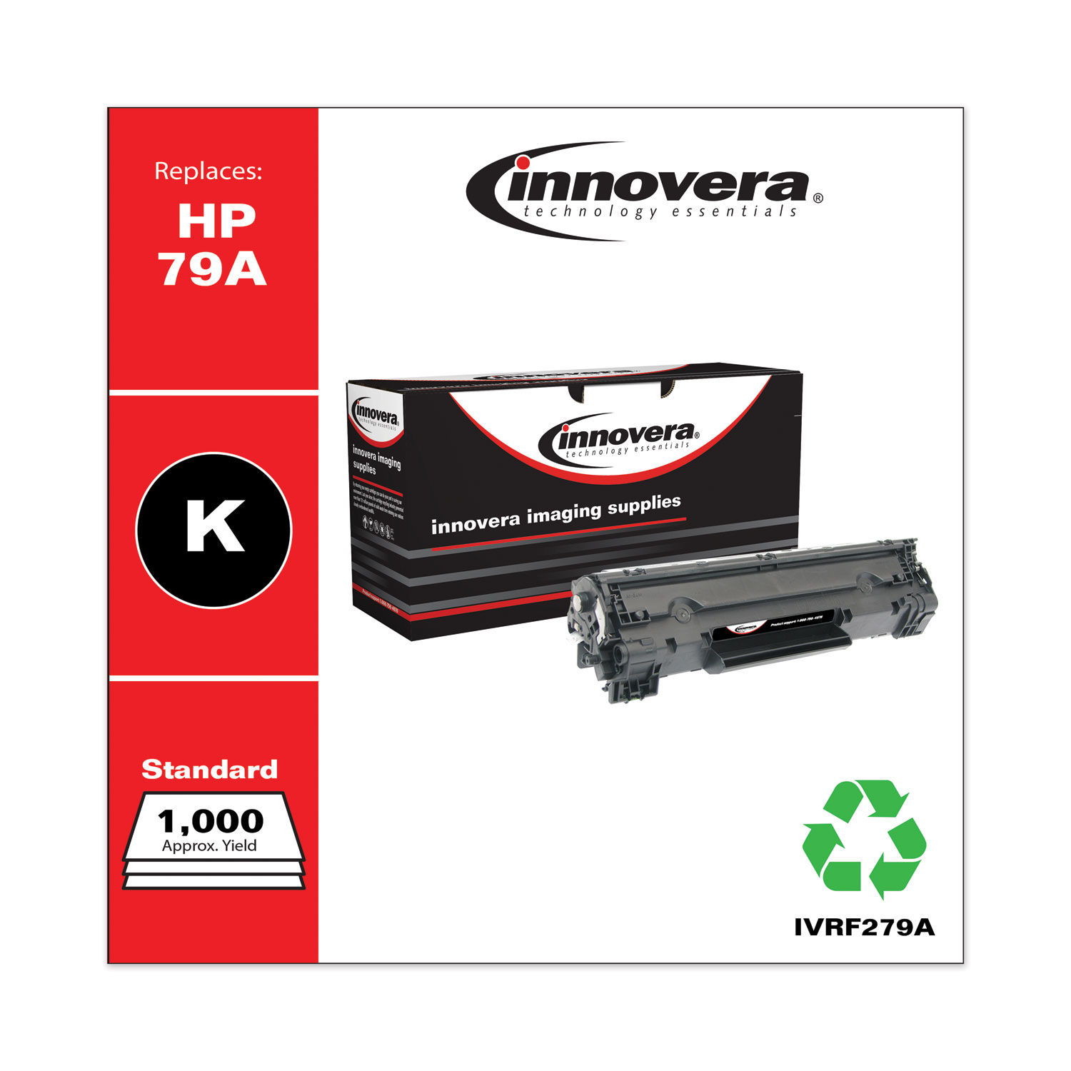 Remanufactured Black Toner by Innovera® IVRF279A 