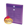 SMD89544 - Poly String and Button Interoffice Envelopes, Open-End (Vertical), 9.75 x 11.63, Transparent Purple, 5/Pack