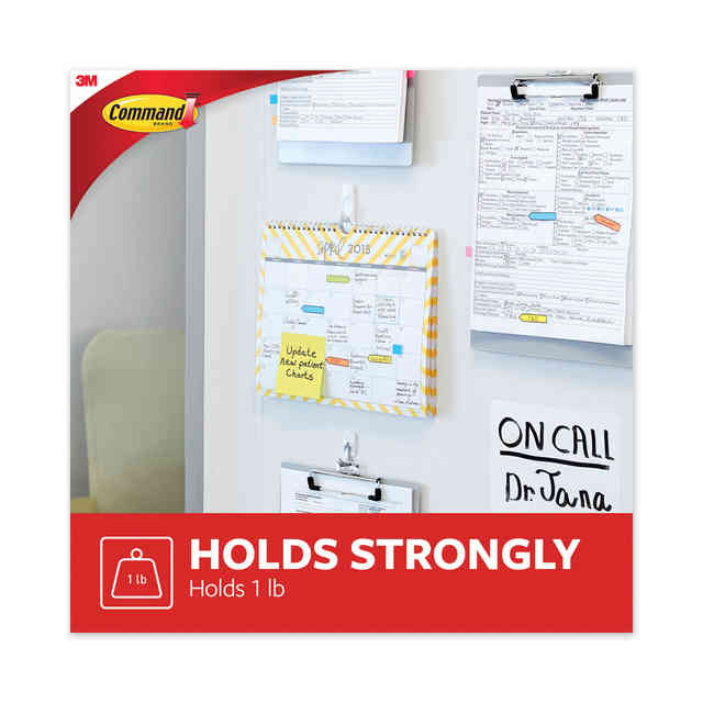 Command 17002 Small Adhesive Hooks 2 Hooks 4 Strips Plastic White, 3-Pack