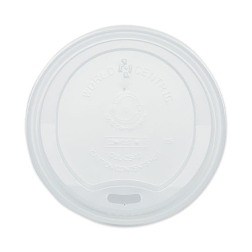 [Case of 1000] Disposable Plastic Dome Lids for 10, 12, 16, & 20 oz. Paper  Hot Coffee Cup - White