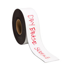 MasterVision BVCFM2503 7/8 x 6 Yellow Magnetic Dry Erase Tape Strip -  25/Pack