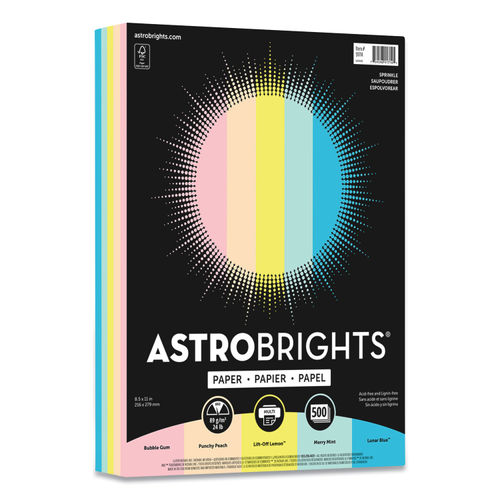 Astrobrights Color Paper, 24lb, 8.5 x 11, Eclipse Black, 500/Ream