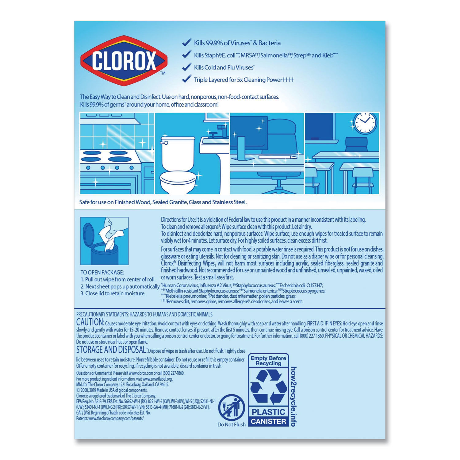 Disinfecting Wipes by Clorox® CLO01599 | OnTimeSupplies.com