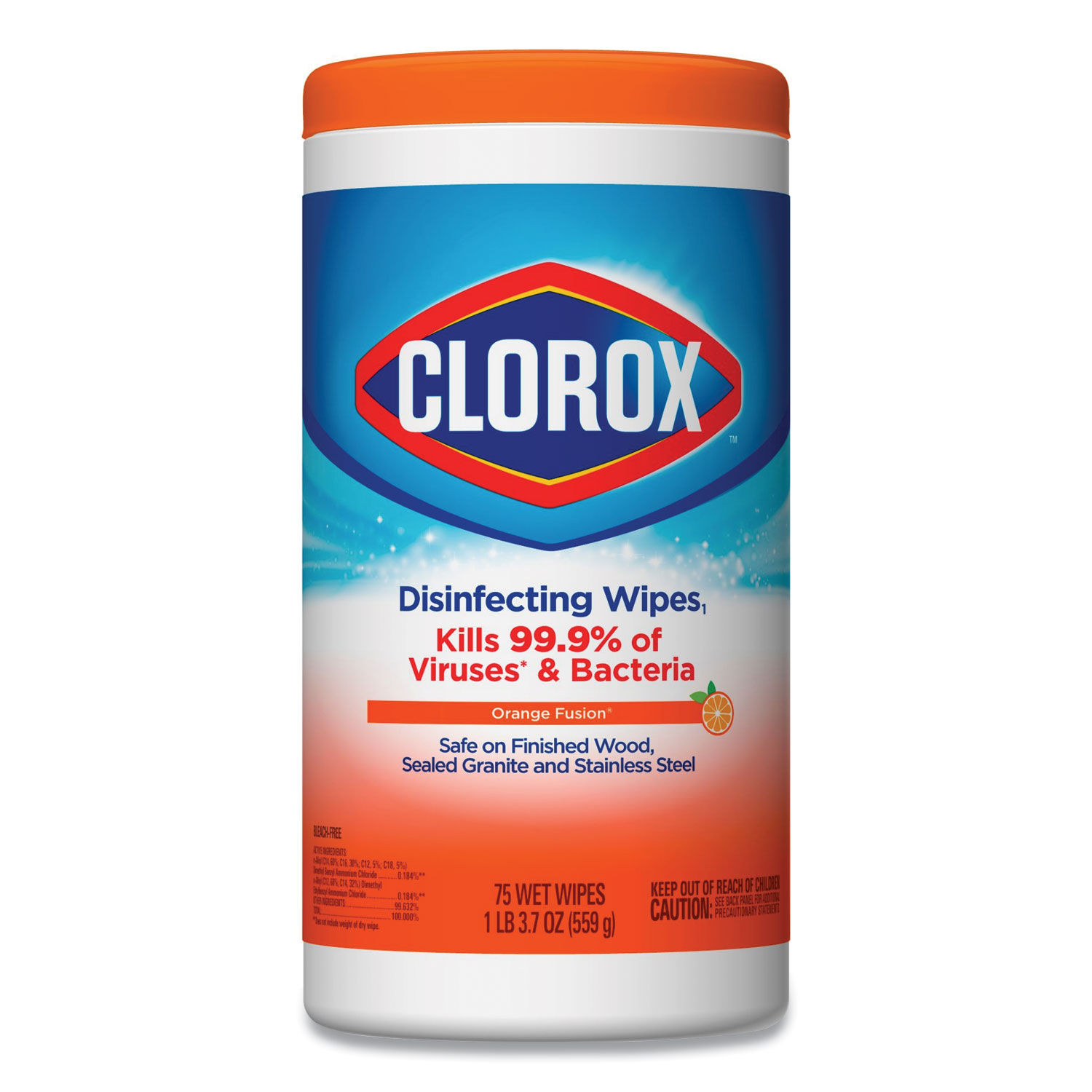 Clorox Wipes, Disinfecting, Orange Fusion, Cleaning Wipes