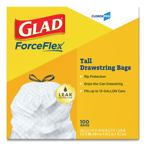 Tall Kitchen Drawstring Trash Bags by Glad® CLO78526