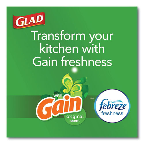 Glad Tall Kitchen Bags, Drawstring, Original Scent, 13 Gallon