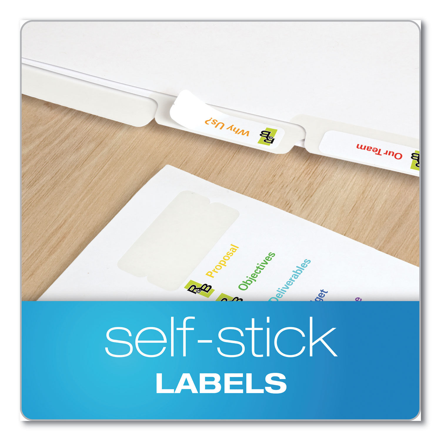 Custom Label Tab Dividers with SelfAdhesive Tab Labels by Oxford