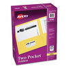 AVE47992 - Two-Pocket Folder, 40-Sheet Capacity, 11 x 8.5, Yellow, 25/Box