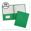 AVE47977 - Two-Pocket Folder, Prong Fastener, 0.5" Capacity, 11 x 8.5, Green, 25/Box