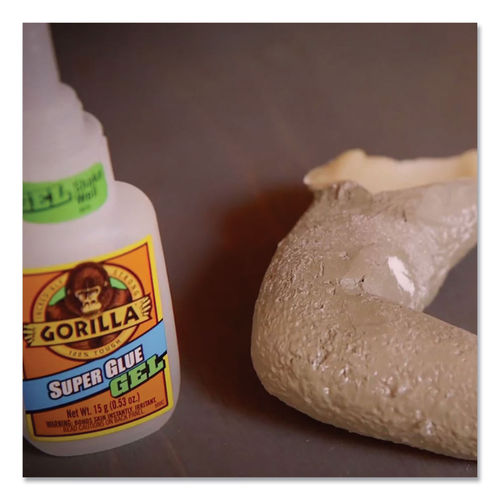 Gorilla Glue Super Glue Gel, 0.53 oz, Dries Clear, 4/Carton