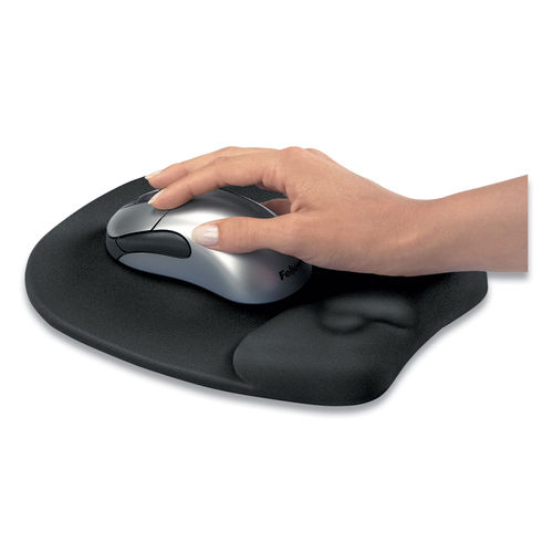 Fellowes Gel Crystals Wrist Support, Mouse PAD-WRIST Rest, Black