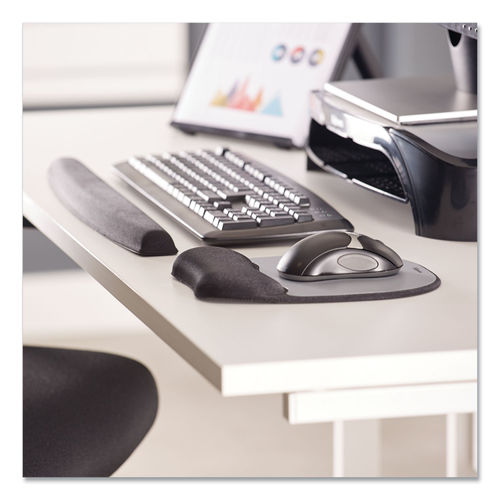 Fellowes Memory Foam Mouse Pad/Wrist Rest- Silver