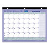 REDC181721 - Monthly Desk Pad Calendar, 11 x 8.5, White/Blue/Green Sheets, Black Binding, 12-Month (Jan to Dec): 2024