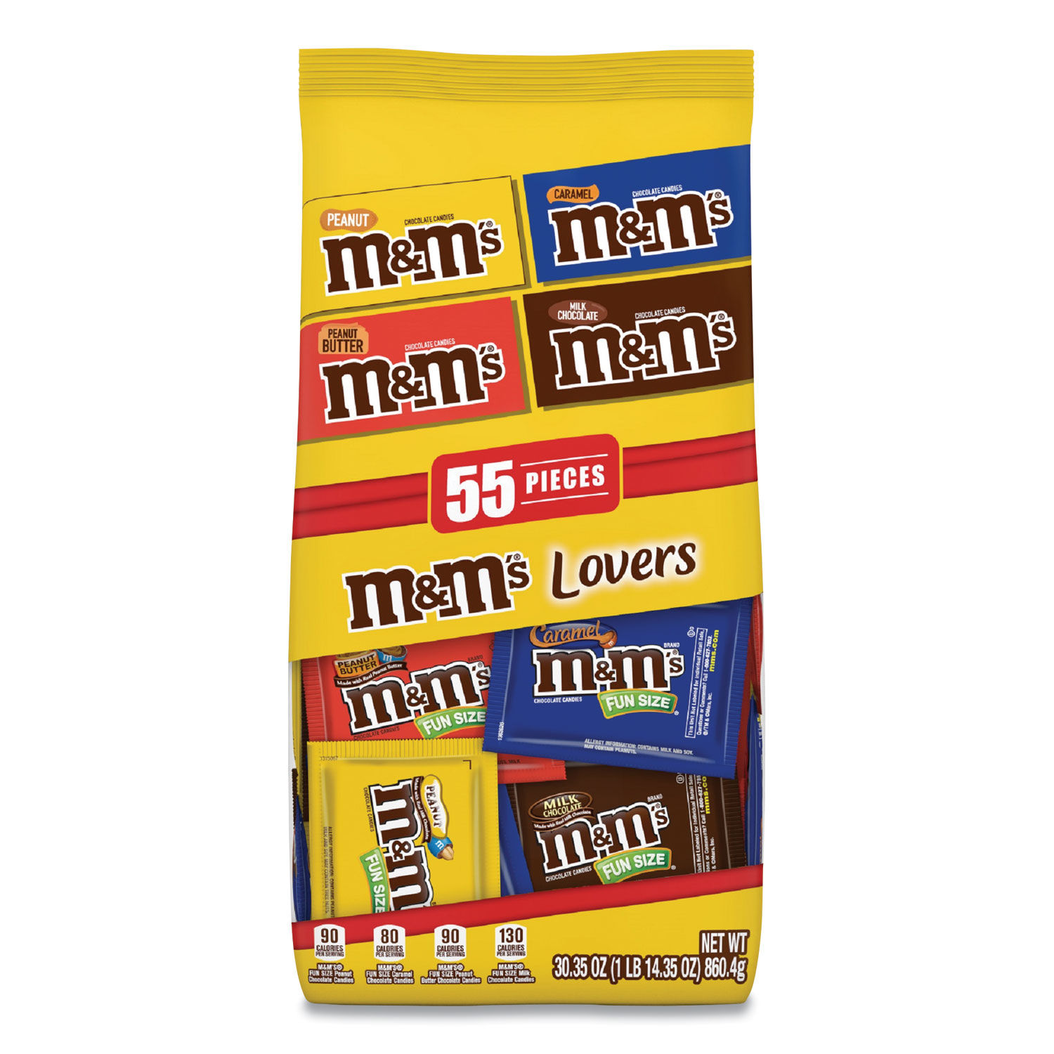 M and Ms Fun Size Peanut Chocolate Candy, 23 Pound.