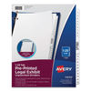 AVE11370 - Preprinted Legal Exhibit Side Tab Index Dividers, Avery Style, 25-Tab, 1 to 25, 11 x 8.5, White, 1 Set