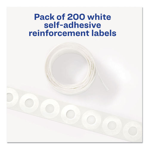 Avery Dispenser Pack Hole Reinforcements 1/4 Dia Clear 200/pack