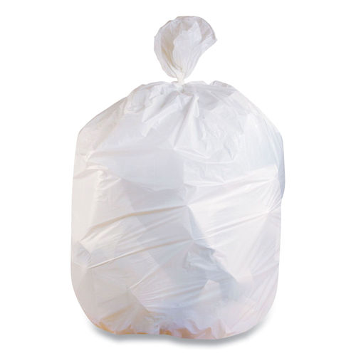 33 Gallon White Heavy Duty Trash Bags - 0.9 Mil