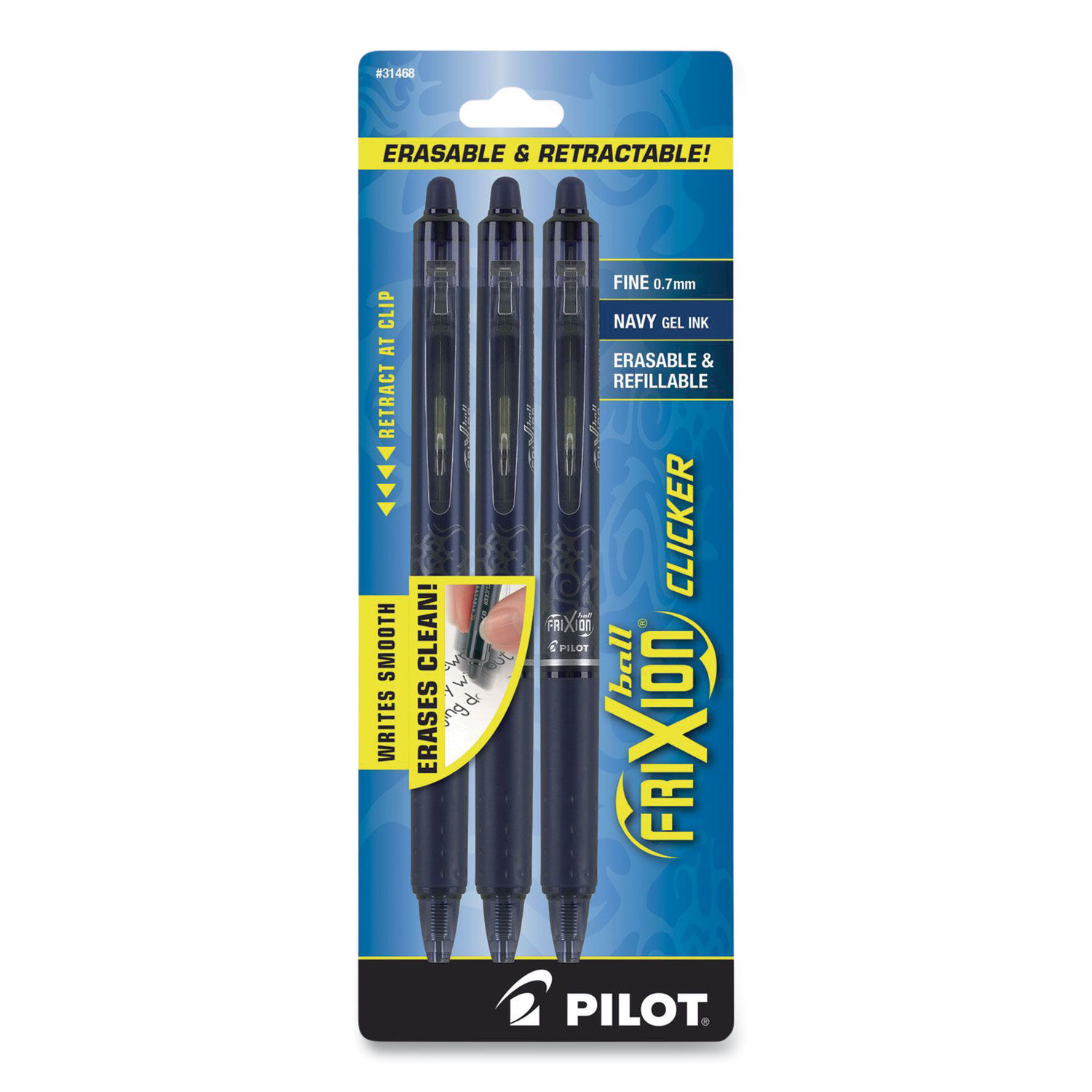 Pilot, G2 Premium Gel Roller Pens, Fine Point 0.7 mm, Navy Blue, Pack of 12