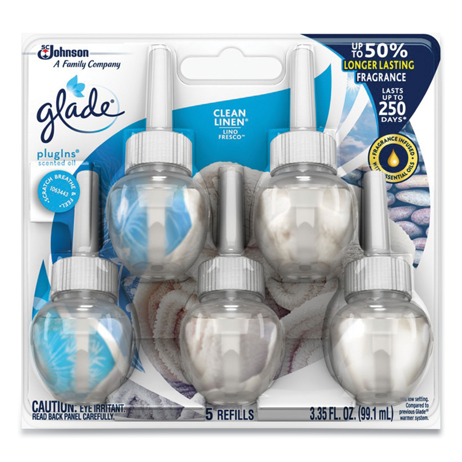 Glade 0.67 fl. oz. Clean Linen Scented Oil Plug In Air Freshener