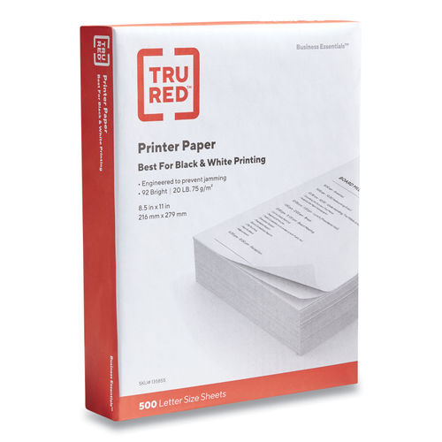 Staples Brights Multipurpose Paper, 24 lbs., 8.5 x 11, Red, 500