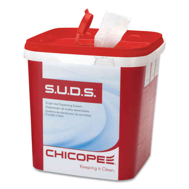 S.U.D.S Bucket with Lid, 7.5 x 7.5 x 8, Red/White, 6/Carton S.U.D.S Bucket with Lid, 7.5 x 7.5 x 8, Red/White, 6/Carton