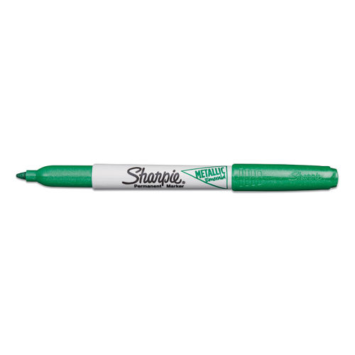 Metallic Fine Point Permanent Markers, Fine Bullet Tip, Blue-Green