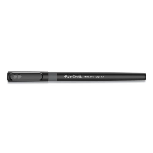 Paper Mate PAP2124509 Write Bros. Grip Ballpoint Pen, Medium, 1 mm, Black Ink/Barrel, Dozen