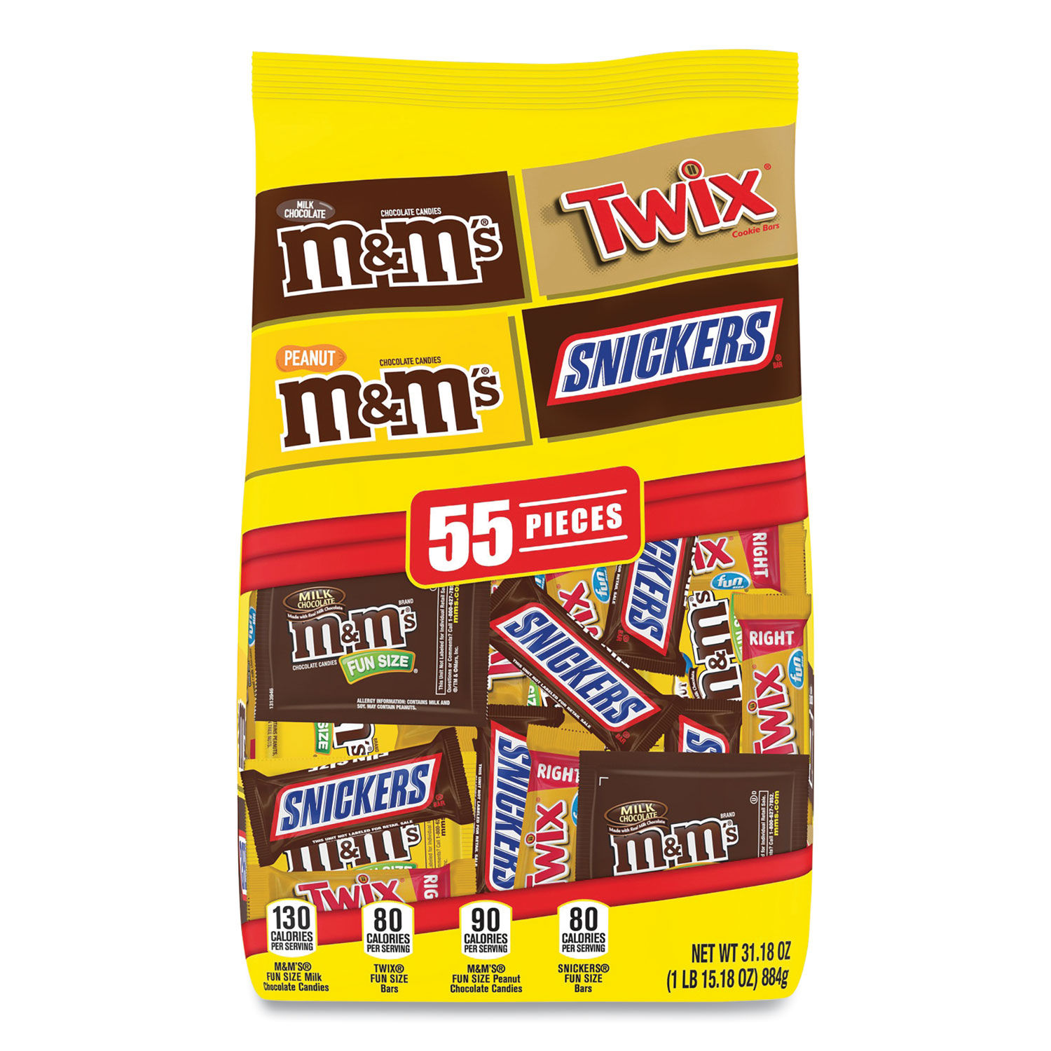 M & M Chocolate Candies, Fun Size, Variety Mix