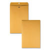 QUA37798 - Clasp Envelope, 32 lb Bond Weight Kraft, #15, Square Flap, Clasp/Gummed Closure, 10 x 15, Brown Kraft, 100/Box