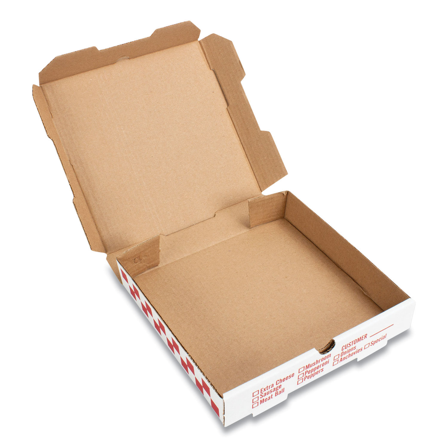 10 KRAFT PIZZA BOX, PLAIN (NO PRINT), B-FLUTE (50)