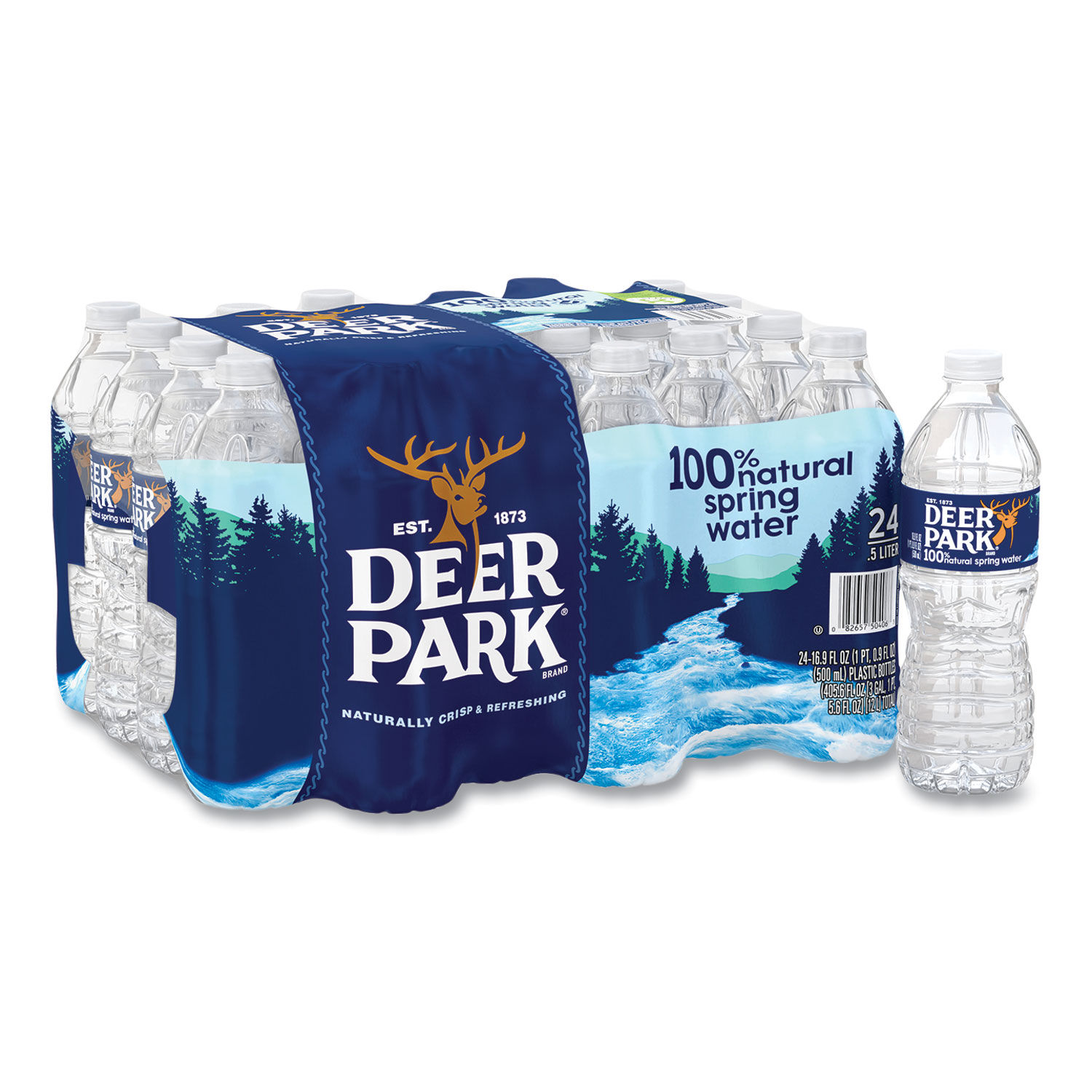 Deer Park Natural Spring Water, 8 oz Bottle, 48 Bottles-carton