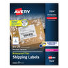 AVE5524 - Waterproof Shipping Labels with TrueBlock and Sure Feed, Laser Printers, 3.33 x 4, White, 6/Sheet, 50 Sheets/Pack