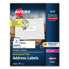 AVE5522 - Waterproof Address Labels with TrueBlock and Sure Feed, Laser Printers, 1.33 x 4, White, 14/Sheet, 50 Sheets/Pack